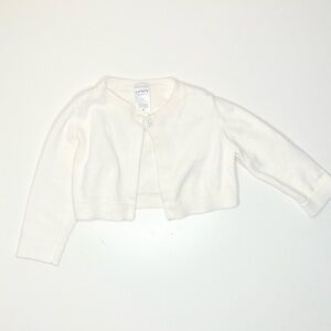 Just One You by Carter's Baby White Knit Bolero-style Cardigan